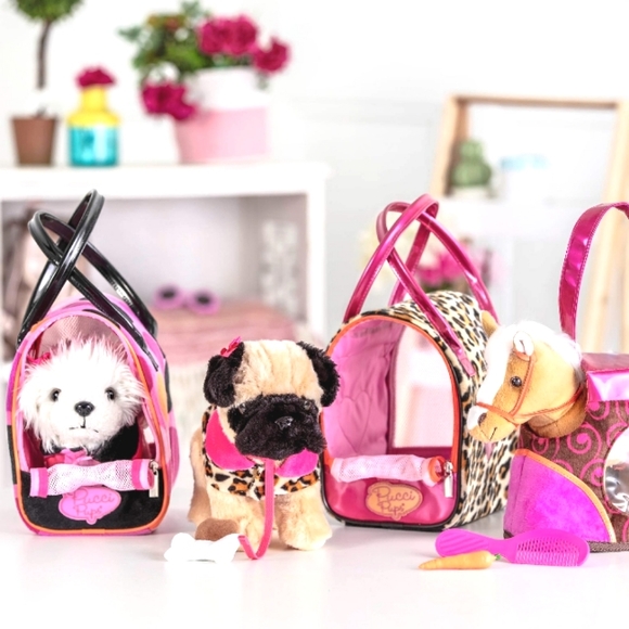 Pucci Pups Pink and White Plush Bag - Picture 7 of 7